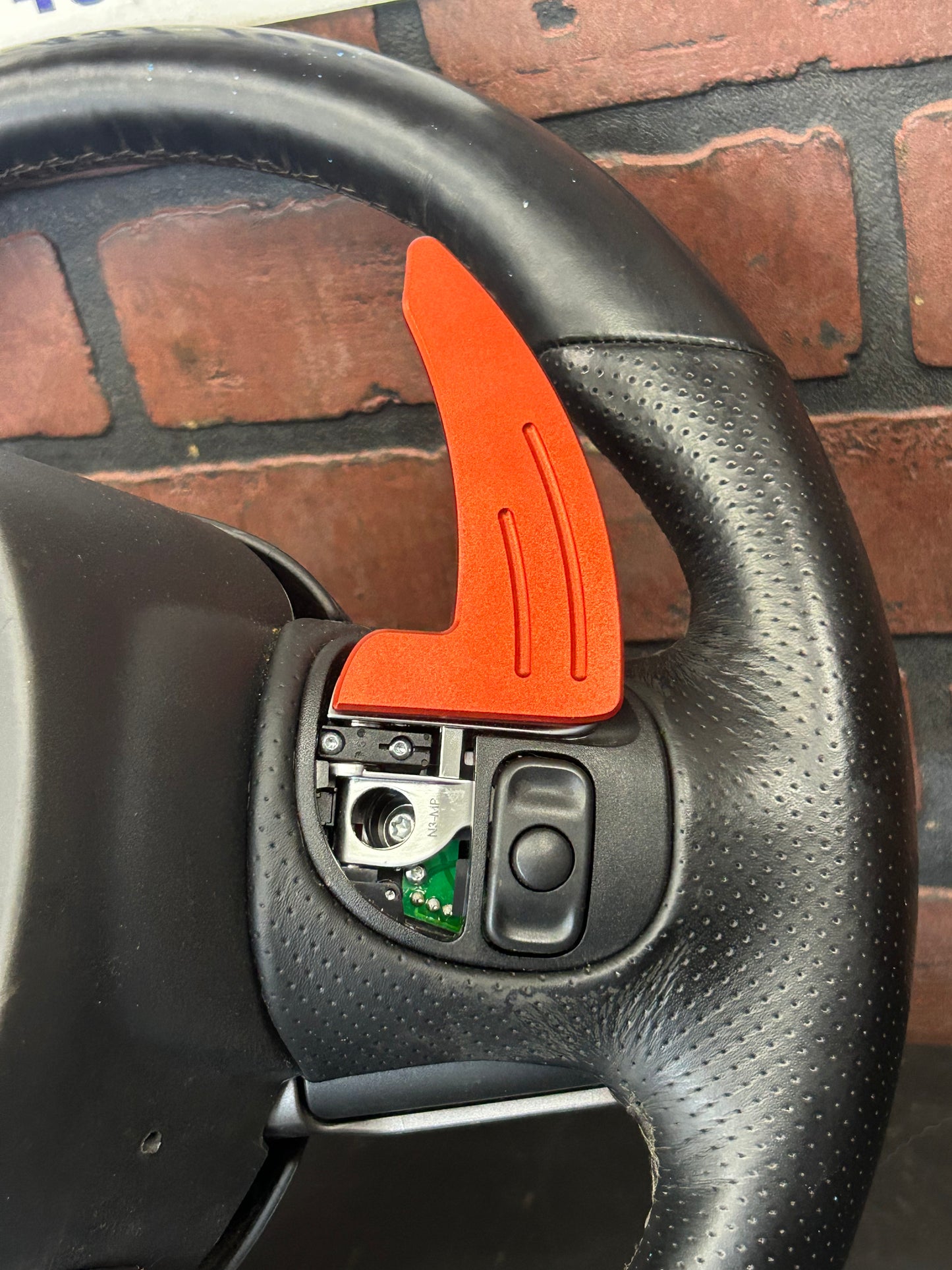 18-23 Dodge Challenger Charger Flat Bottom Steering Wheel Leather Black OEM