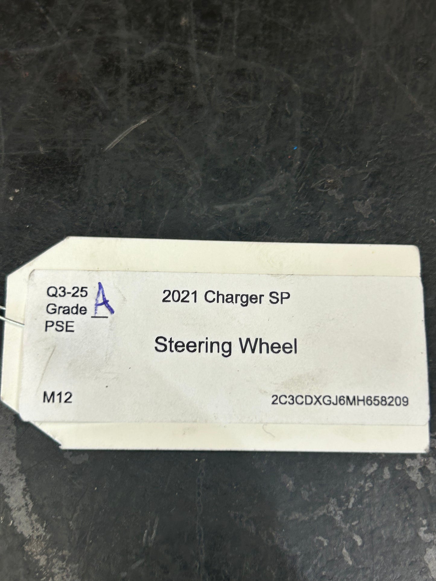 18-23 Dodge Challenger Charger Flat Bottom Steering Wheel Leather Black OEM