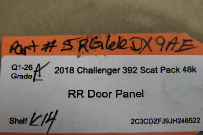 2015-2023 Dodge Challenger RH Passenger Quarter Interior Panel Trim 5RG66DX9AE
