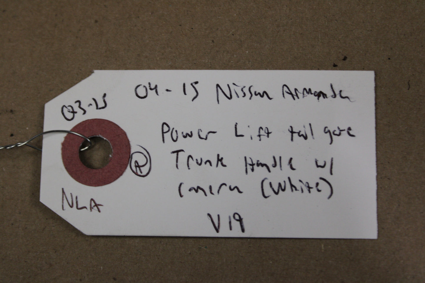 04-15 Nissan Armada Titan Tail Lid Gate Trunk Opener Switch Handle OEM