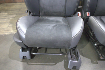 2011-14 Dodge Challenger SRT8 Orange Stripe Leather Suede Full Complete Seat Set