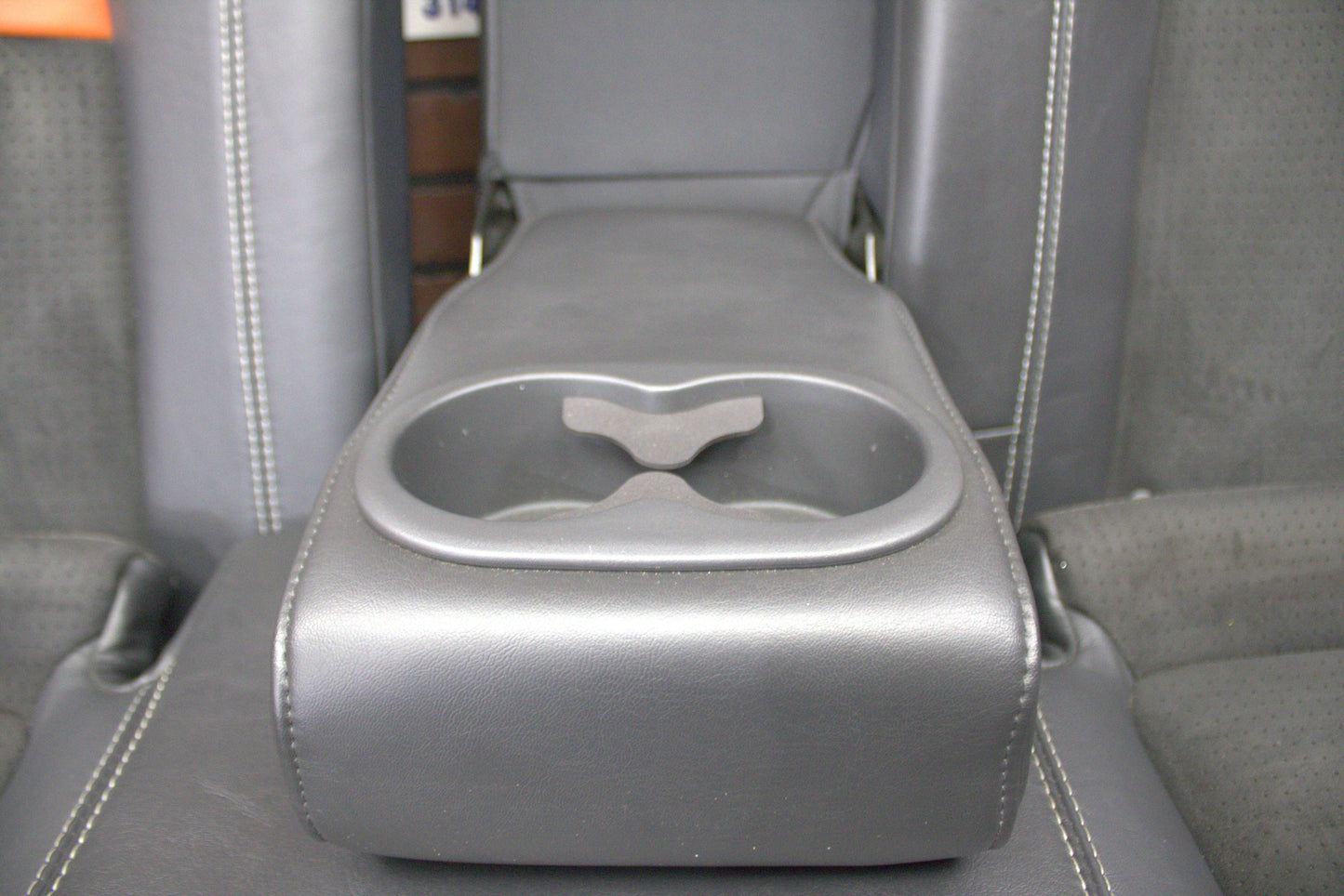 2011-14 Dodge Challenger SRT8 Orange Stripe Leather Suede Full Complete Seat Set