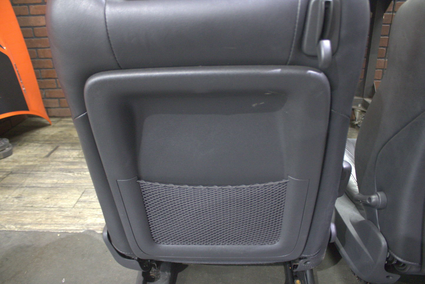 2011-14 Dodge Challenger SRT8 Orange Stripe Leather Suede Full Complete Seat Set