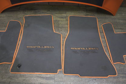 2008-2010 Dodge Challenger SRT8 Manual Orange Carpet Floor Mat Front Rear Set