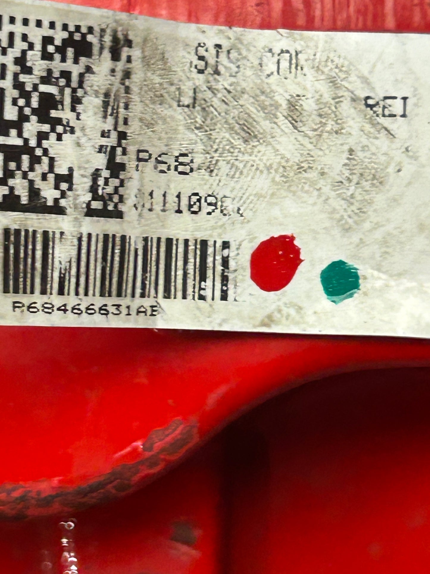 2021-2023 Dodge Charger Challenger Left Driver 6-Piston Brembo Brake Caliper Red