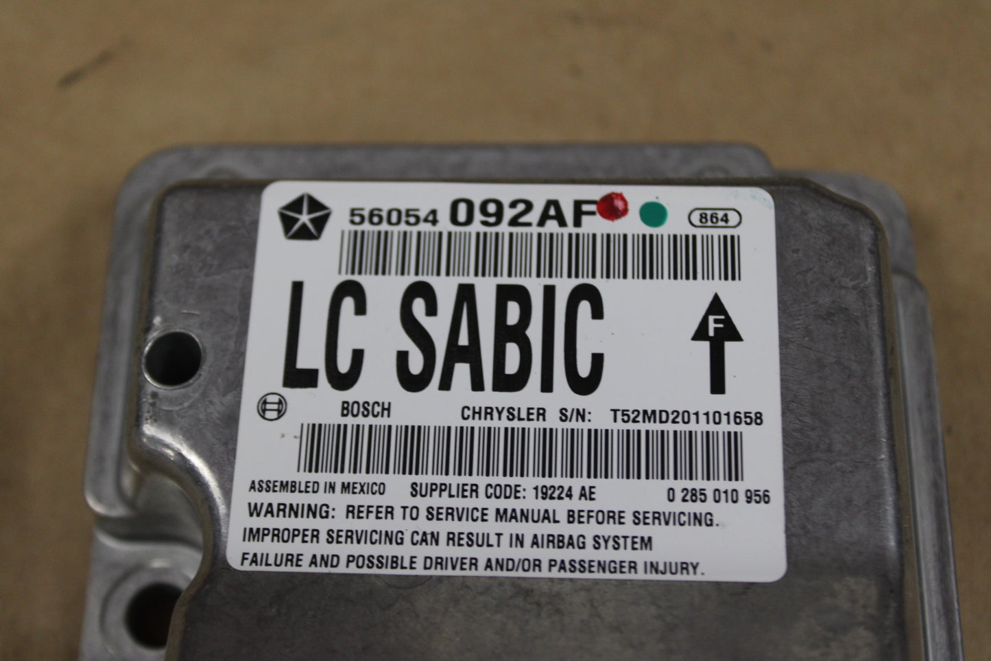 11-14 Dodge Challenger SRS Occupant Restraint Control Module Mopar 56054092AF