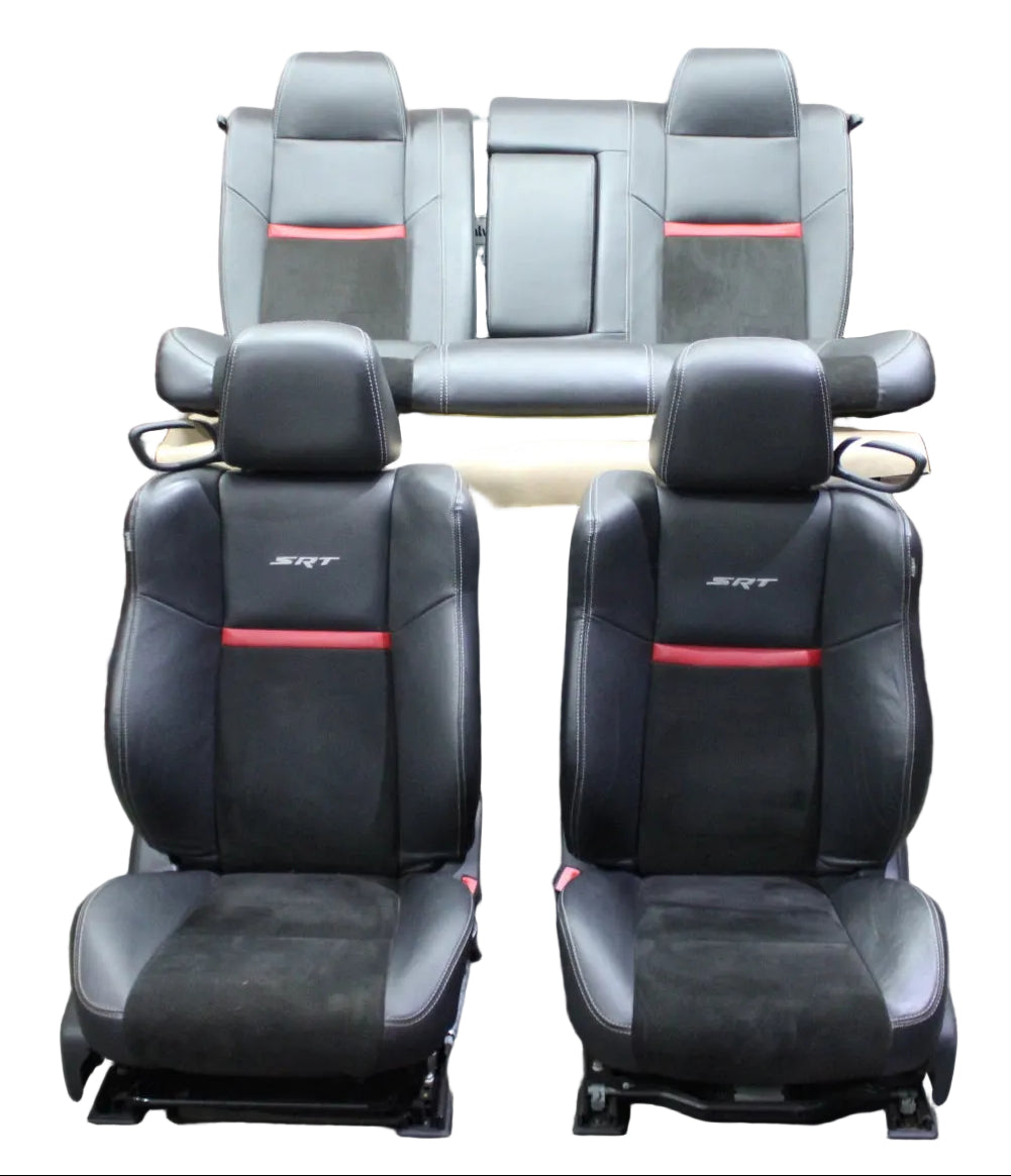 2008-2014 Dodge Challenger SRT8 Full Complete Front Rear Seat Set Leather OEM