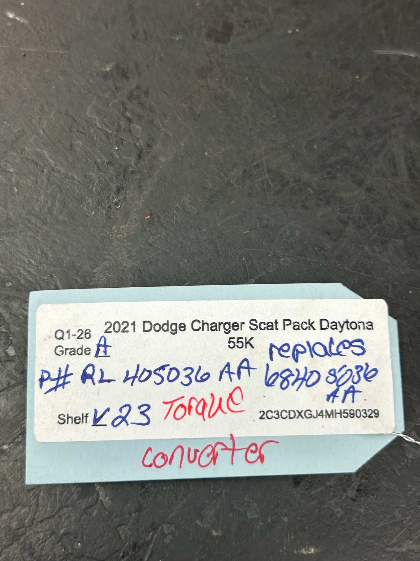 18-23 DODGE SCAT PACK 6.4L RWD 8HP70 AUTOMATIC TRANSMISSION TORQUE CONVERTER OEM