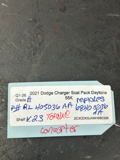 18-23 DODGE SCAT PACK 6.4L RWD 8HP70 AUTOMATIC TRANSMISSION TORQUE CONVERTER OEM