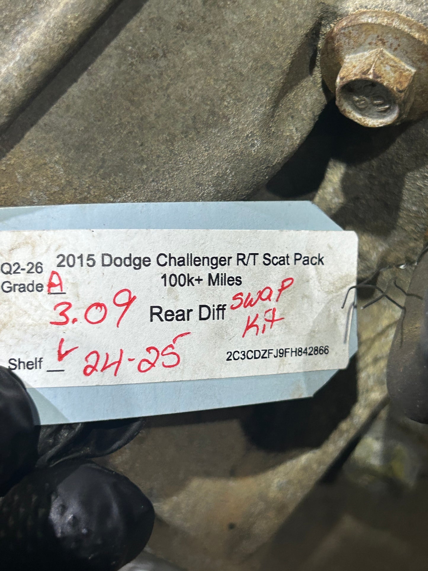 15-23 Charger Challenger Scat Pack LSD Carrier Differential 3.09 Axles Swap Kit