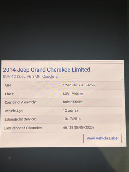 2015 2016 Jeep Grand Cherokee OEM VP2 5" Touch Screen AM FM SAT Radio Receiver