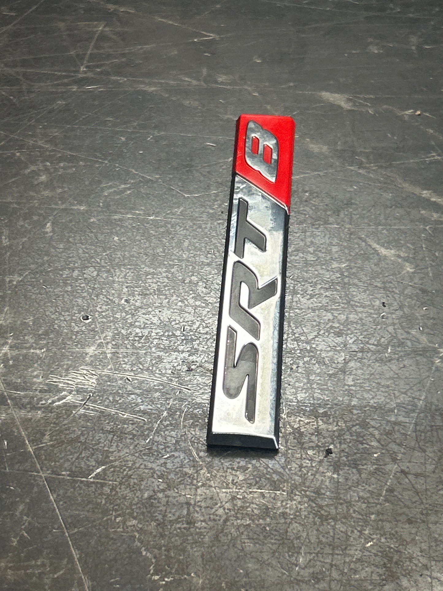 Grand Cherokee Challenger Charger SRT8 Emblem Red Chrome Badge SRT-8 Logo