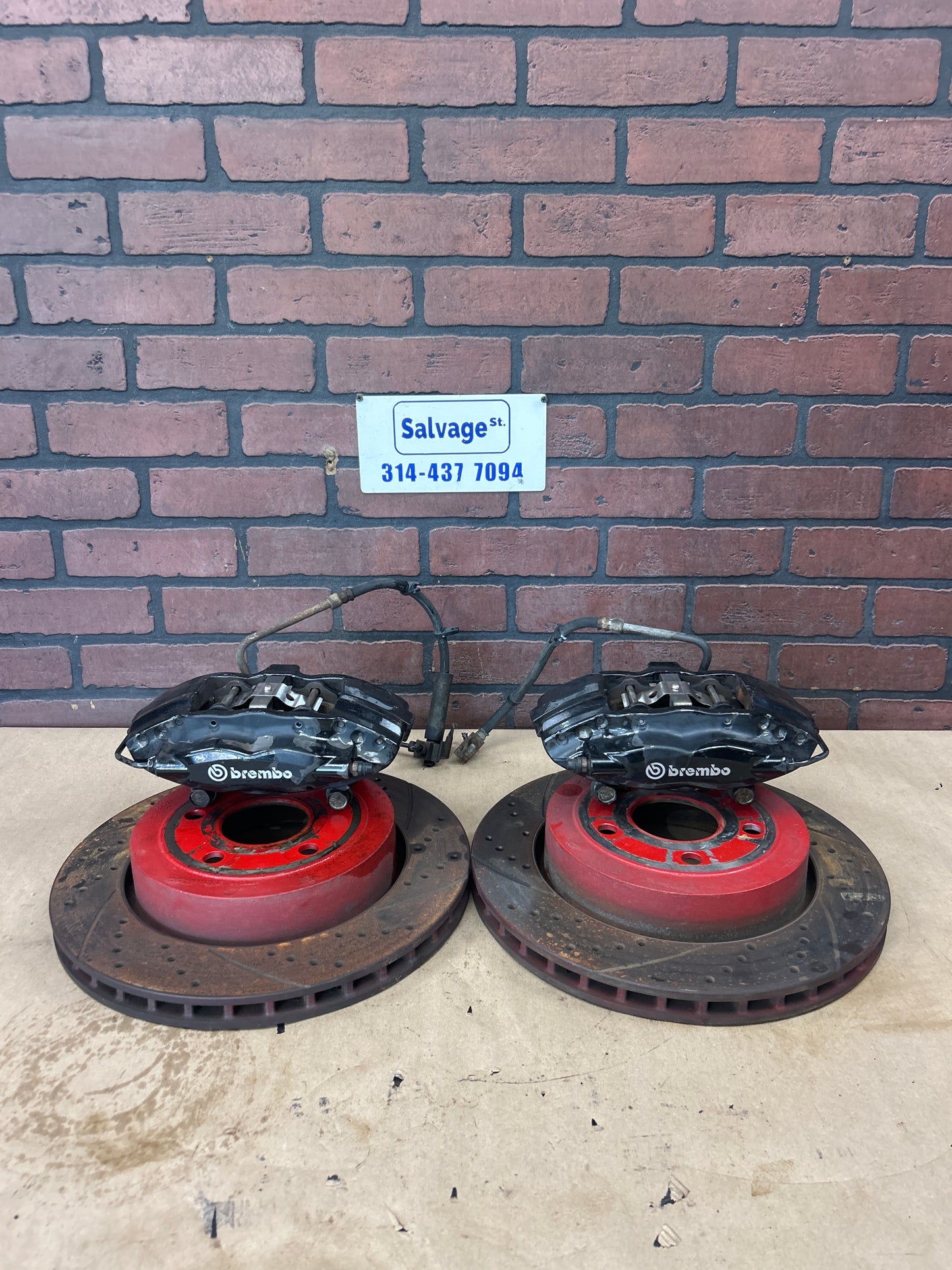 06-10 JEEP GRAND CHEROKEE SRT8 6.1L REAR BREMBO BRAKE CALIPER ROTORS SET