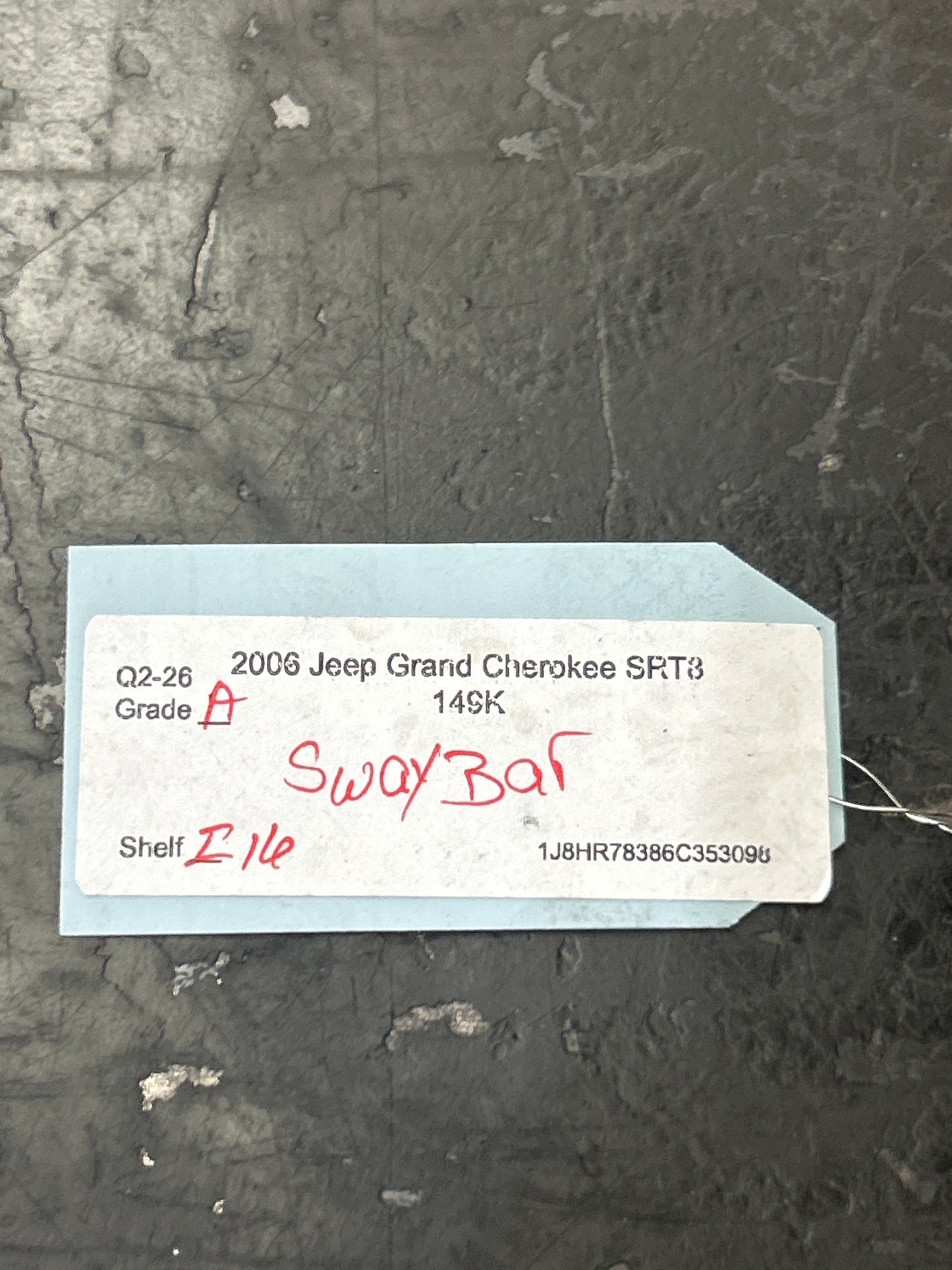 2005-2010 Jeep Grand Cherokee SRT8 Rear Suspension Stabilizer Sway Bar OEM