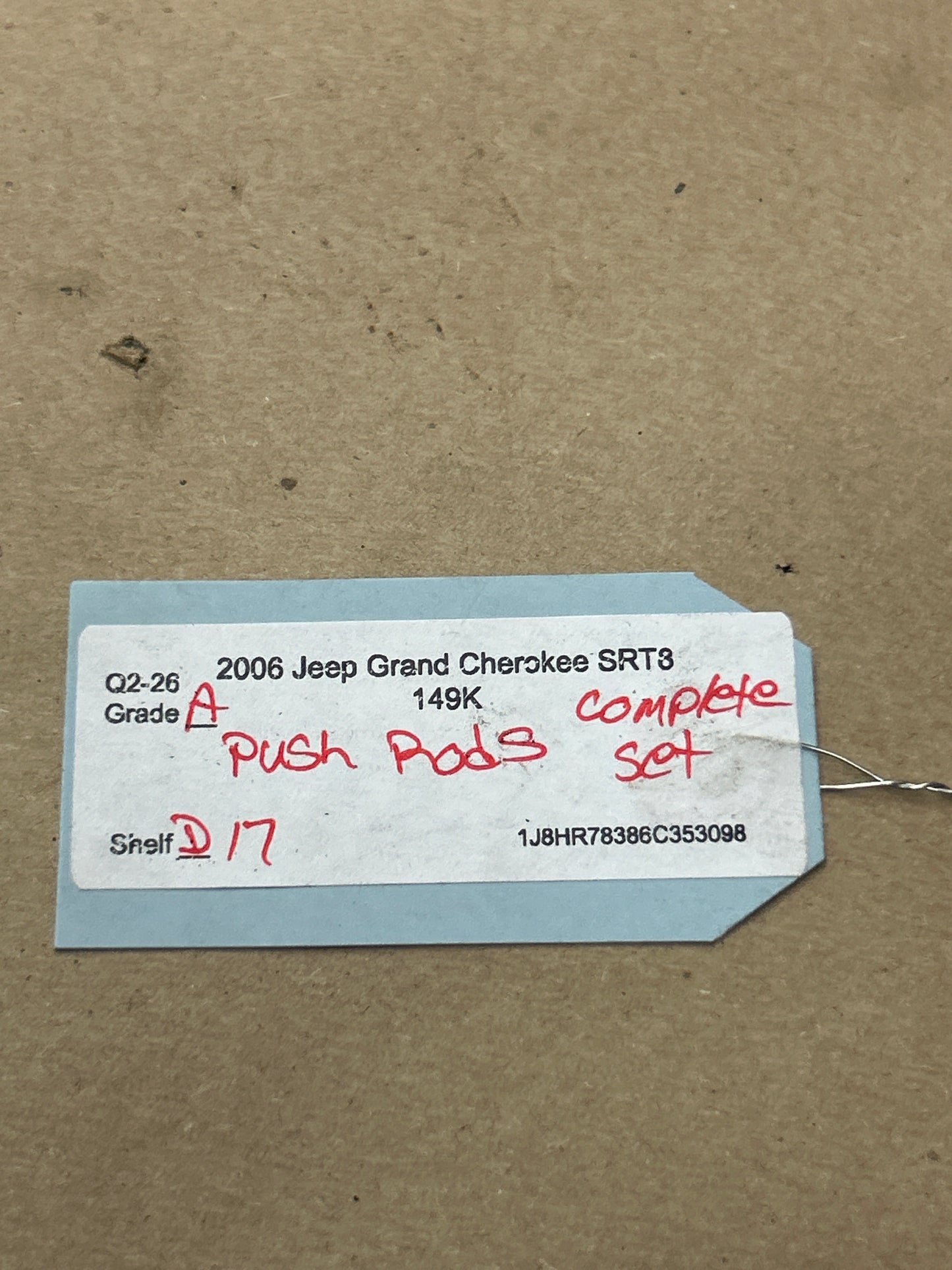 2006 - 2010 JEEP GRAND CHEROKEE SRT8 OEM 6.1L HEMI PUSH ROD SET 16PCS