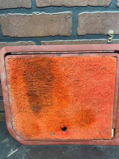 1970-1979 Corvette C3 Rear Compartment Unit Red Carpet Pile 3 Door storage OEM