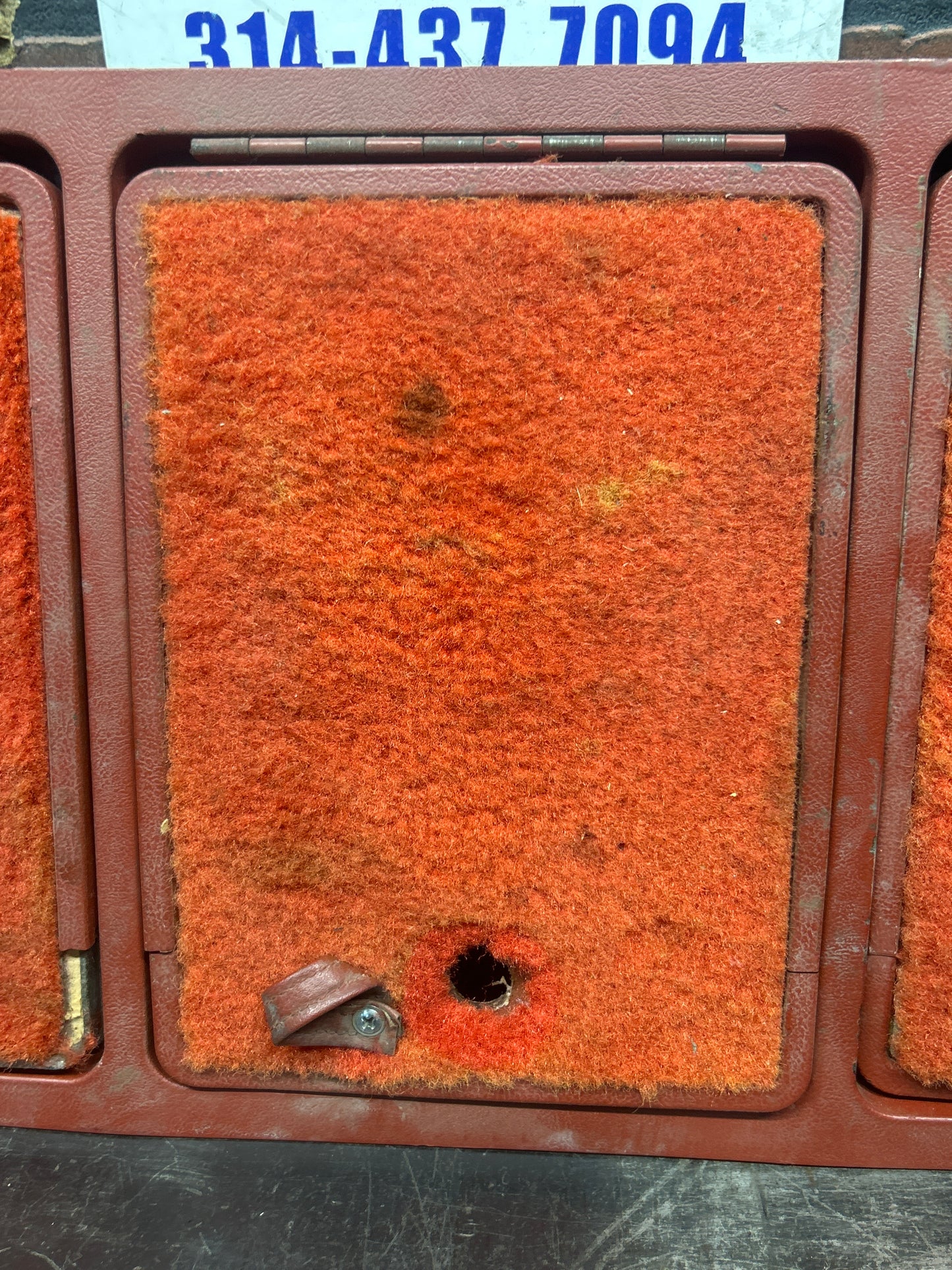 1970-1979 Corvette C3 Rear Compartment Unit Red Carpet Pile 3 Door storage OEM