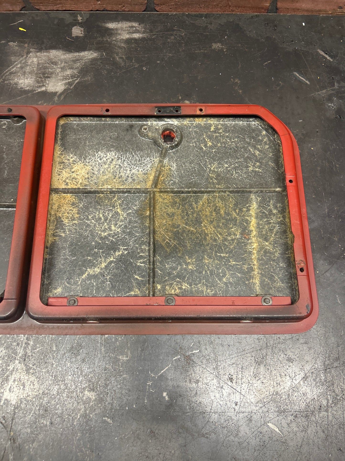1970-1979 Corvette C3 Rear Compartment Unit Red Carpet Pile 3 Door storage OEM