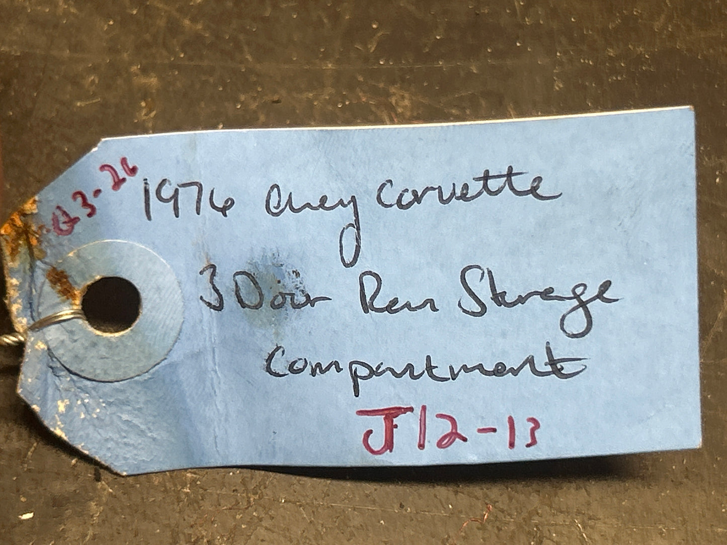 1970-1979 Corvette C3 Rear Compartment Unit Red Carpet Pile 3 Door storage OEM