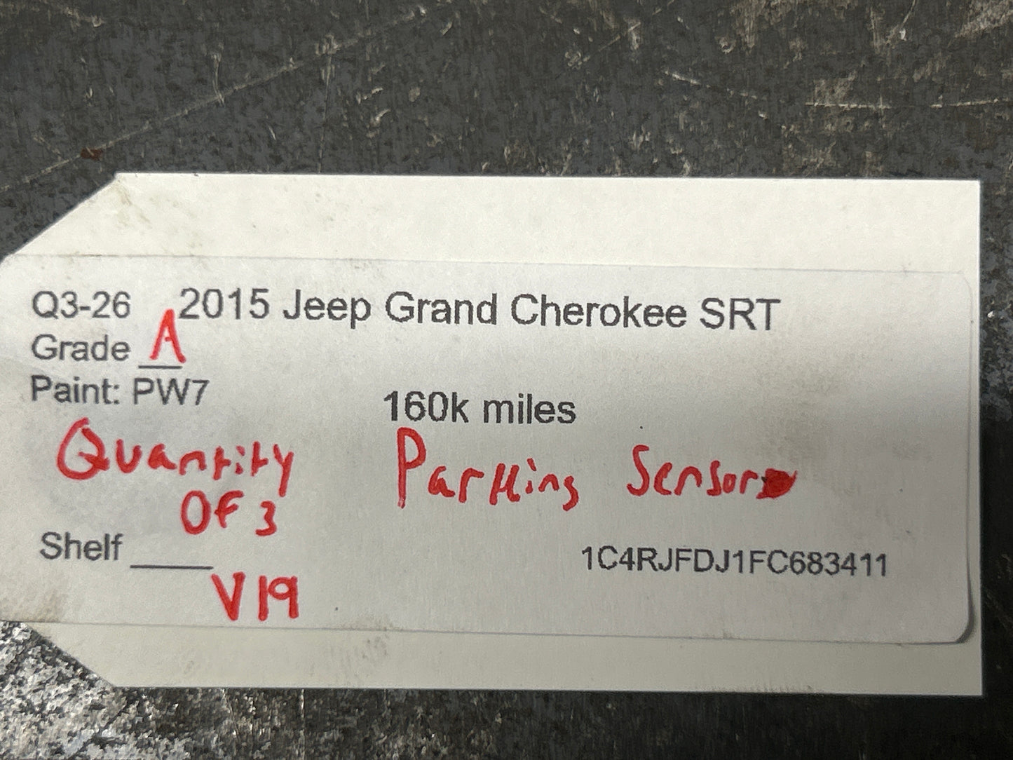 2011-2015 Jeep Grand Cherokee Rear Bumper OEM Park Assist Sensor 1EW63GW7AA