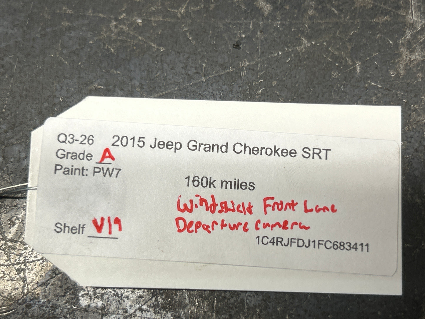 2014-2015 JEEP GRAND CHEROKEE/DURANGO WINDSHIELD FRONT LANE DEPARTURE CAMERA OEM