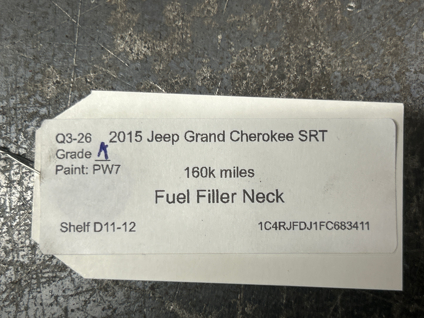 2014-2015 Jeep Grand Cherokee SRT8 Fuel Filler Neck OEM 68243684AB