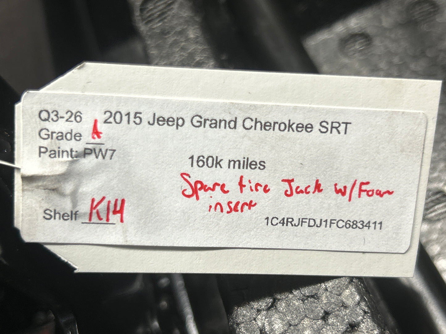 2011-2022 JEEP GRAND CHEROKEE SRT SPARE TIRE EMERGENCY JACK TOOL KIT OEM GENUINE