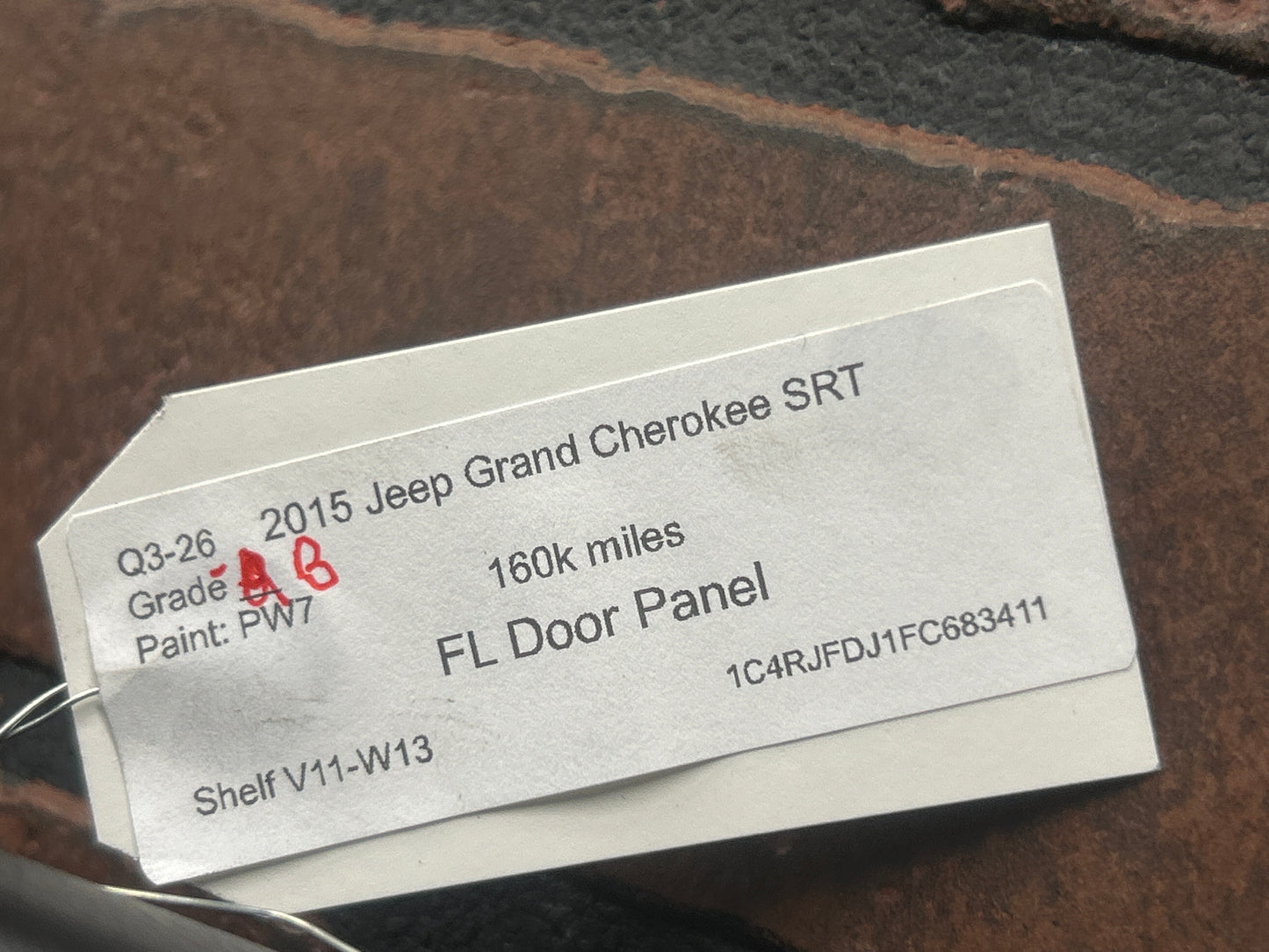 14-21 JEEP GRAND CHEROKEE SRT FRONT LEFT RADAR RED DOOR COVER PANEL OEM SRT