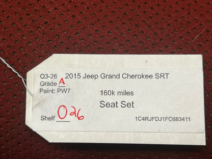 15-17 Jeep Grand Cherokee SRT Radar Red W/Ent Screen Front Rear Complete Set OEM