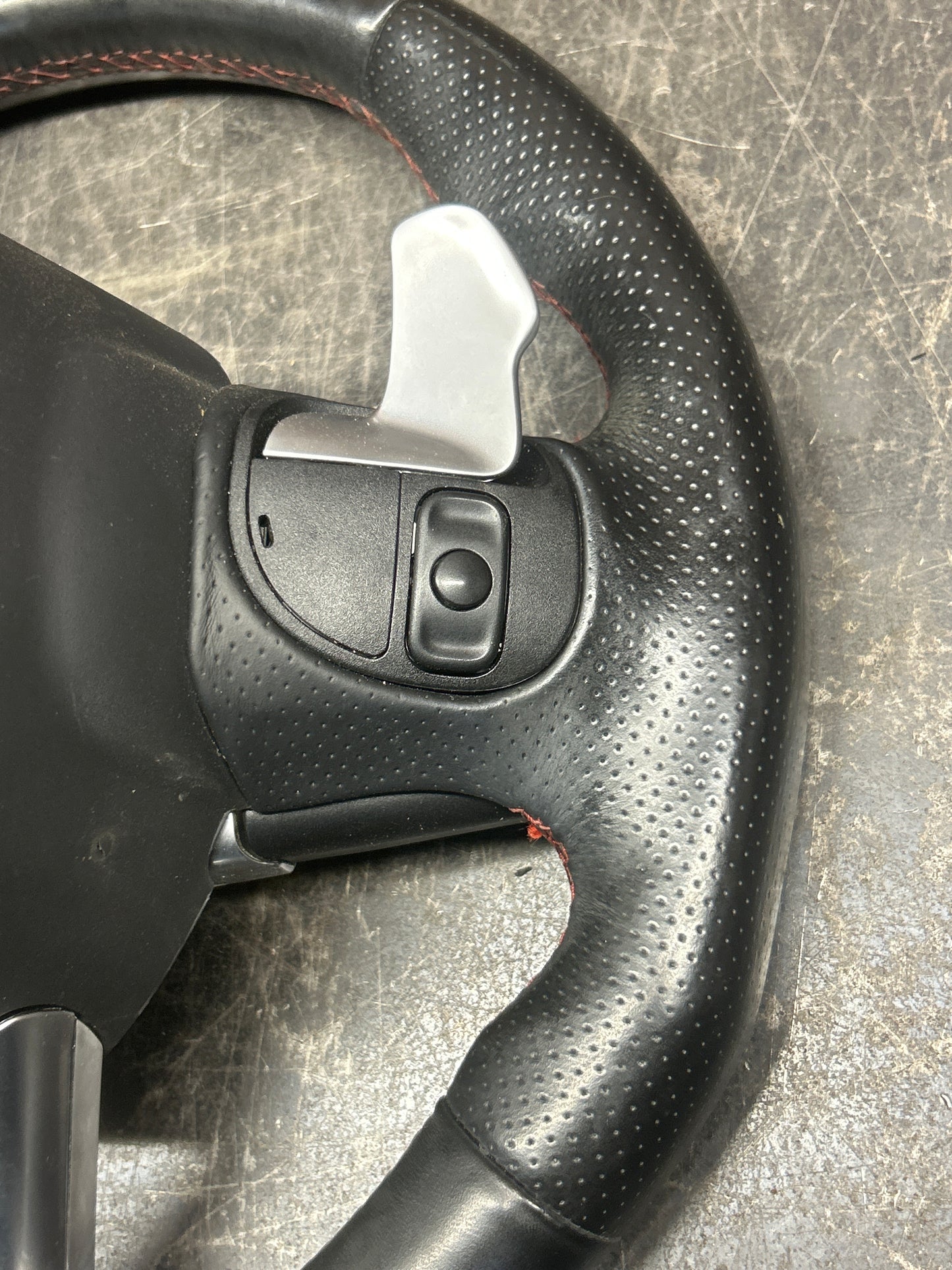 2014-2018 Jeep Grand Cherokee SRT Steering Wheel & Column Bezel  Black Leather