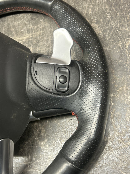 2014-2018 Jeep Grand Cherokee SRT Steering Wheel & Column Bezel  Black Leather