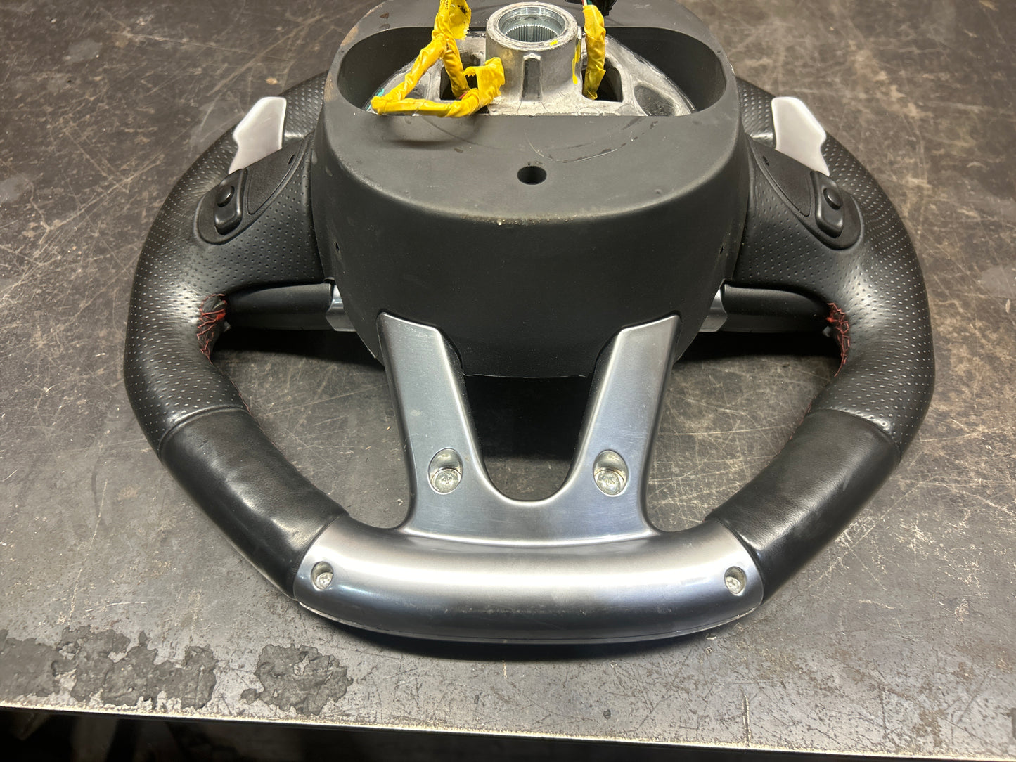 2014-2018 Jeep Grand Cherokee SRT Steering Wheel & Column Bezel  Black Leather
