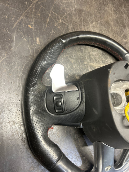 2014-2018 Jeep Grand Cherokee SRT Steering Wheel & Column Bezel  Black Leather