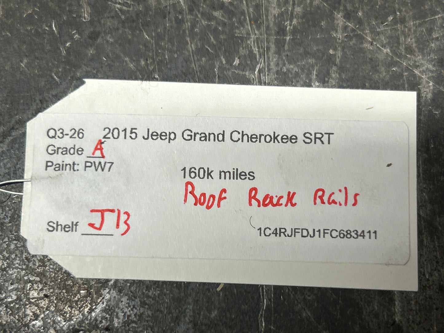 2011-2021 Jeep Grand Cherokee Roof Rack Rails Luggage Carrier Set OEM 68088703AC
