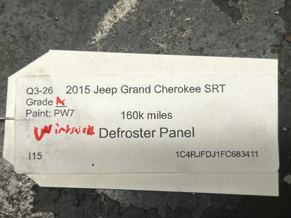 2011-2015 Jeep Grand Cherokee SRT Front Black Upper Cowl Panel 55079197AH