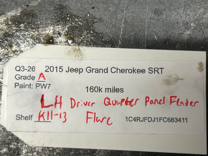 2014-2021 GRAND CHEROKEE SRT/TRACKHAWK REAR RIGHT PASSENGER QUARTER PANEL FLARE