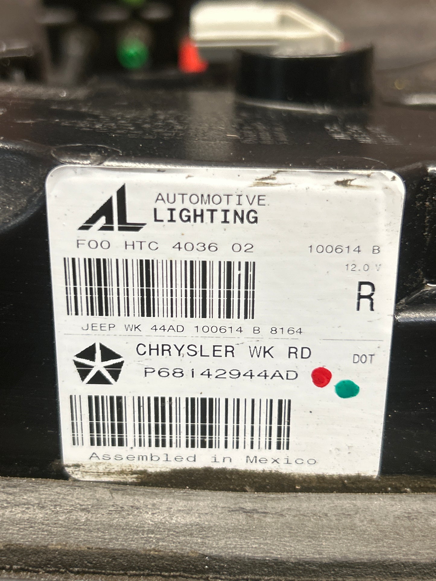 15-21 Jeep Grand Cherokee Black Right Inner Tail Light LED OEM
