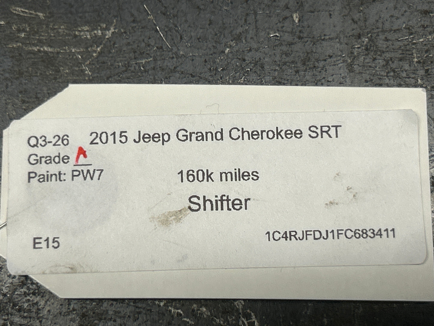 14- 15 Jeep Grand Cherokee Automatic Transmission Gear Shifter OEM 68166105AE