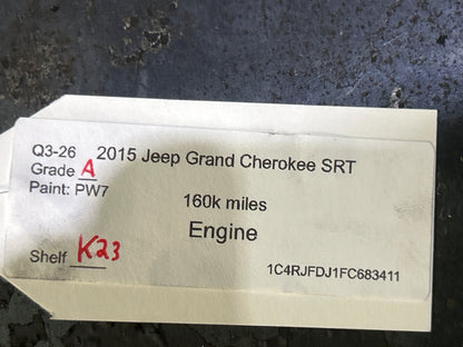 OEM 2015 WK2 Jeep Grand Cherokee SRT 6.4L Hemi 392 Engine Leakdown Tested 160k