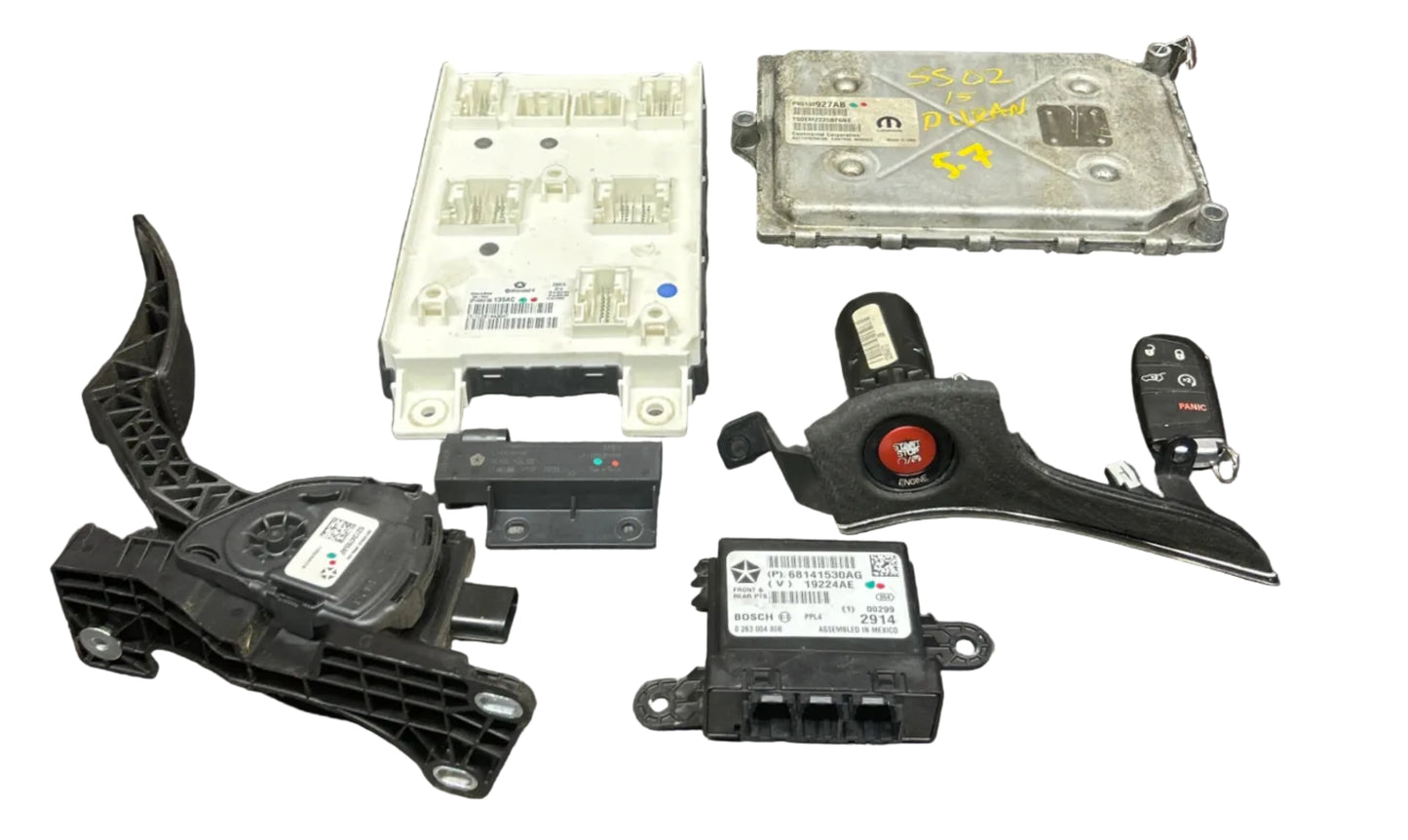 2015 Jeep Grand Cherokee SRT BCM ECU PCM Pedal Ignition Hub Receiver Package OEM
