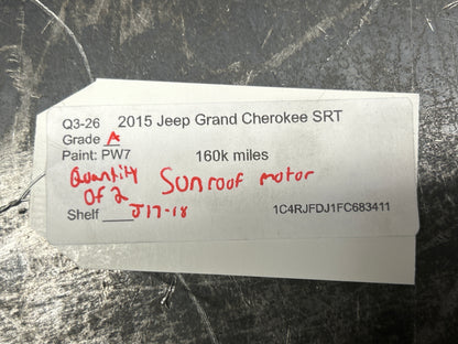 11-22 Jeep Grand Cherokee Roof Panoramic Sunroof Motor Assembly OEM 30020271D