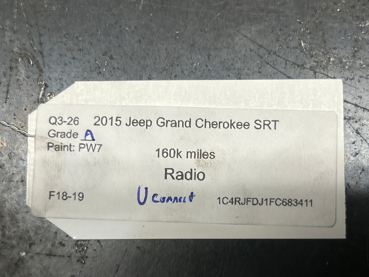 14-17 JEEP GRAND CHEROKEE/RAM NAVIGATION GPS 8.4 VP4 DISPLAY SCREEN UCONNECT OEM