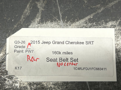 2014-2018 JEEP GRAND CHEROKEE SRT OEM REAR OUTER SEATBELT RETRACTOR SET PAIR