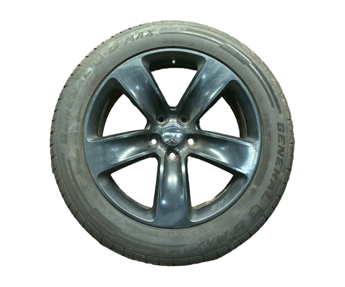 2011-2021 JEEP GRAND CHEROKEE SRT OEM BLACK WHEEL RIM/TIRE 20" 5 SPOKE 20X10