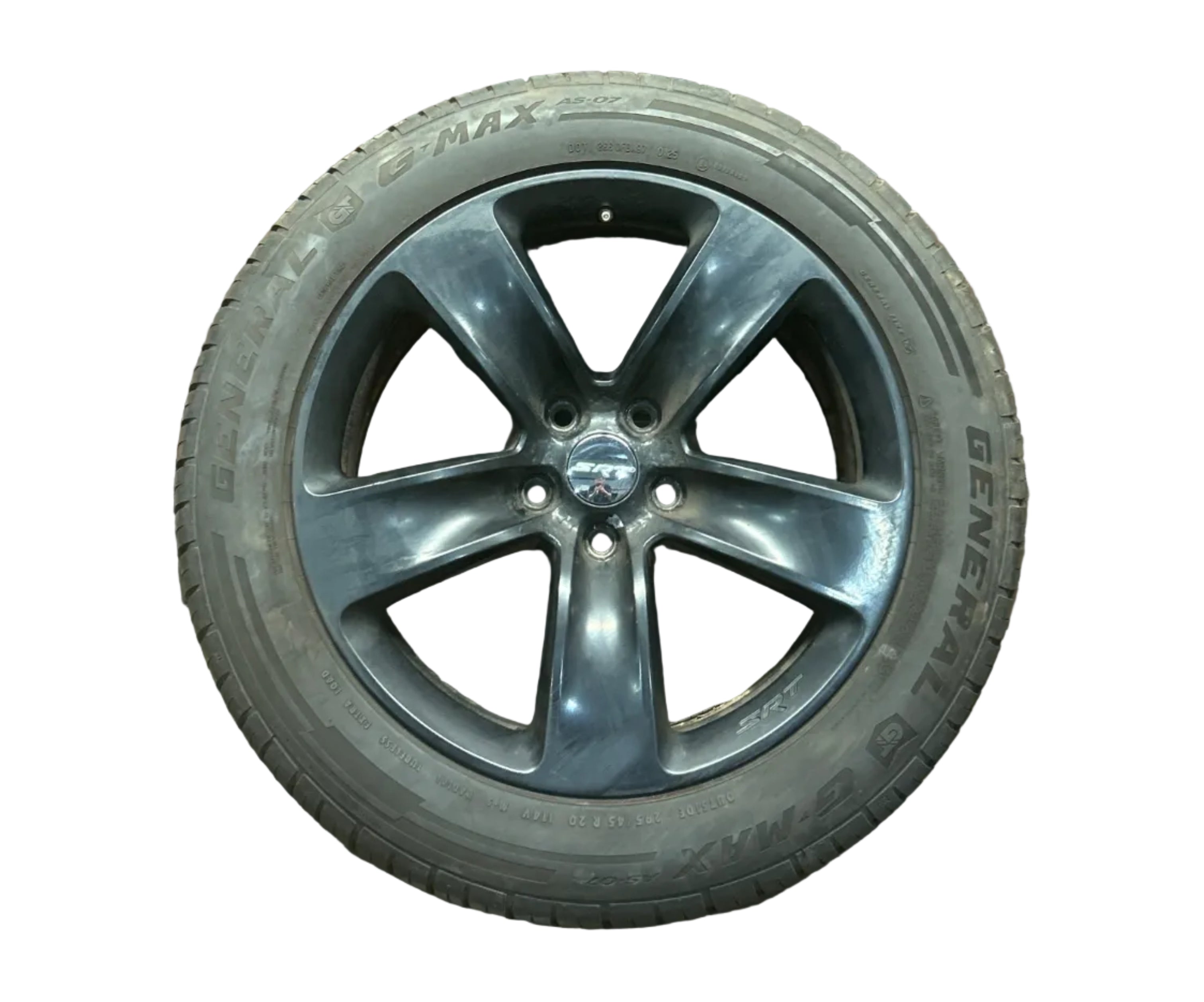 2011-2021 JEEP GRAND CHEROKEE SRT OEM BLACK WHEEL RIM/TIRE 20" 5 SPOKE 20X10