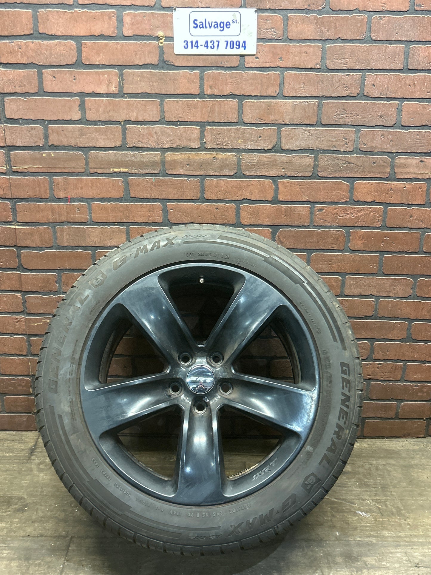 2011-2021 JEEP GRAND CHEROKEE SRT OEM BLACK WHEEL RIM/TIRE 20" 5 SPOKE 20X10