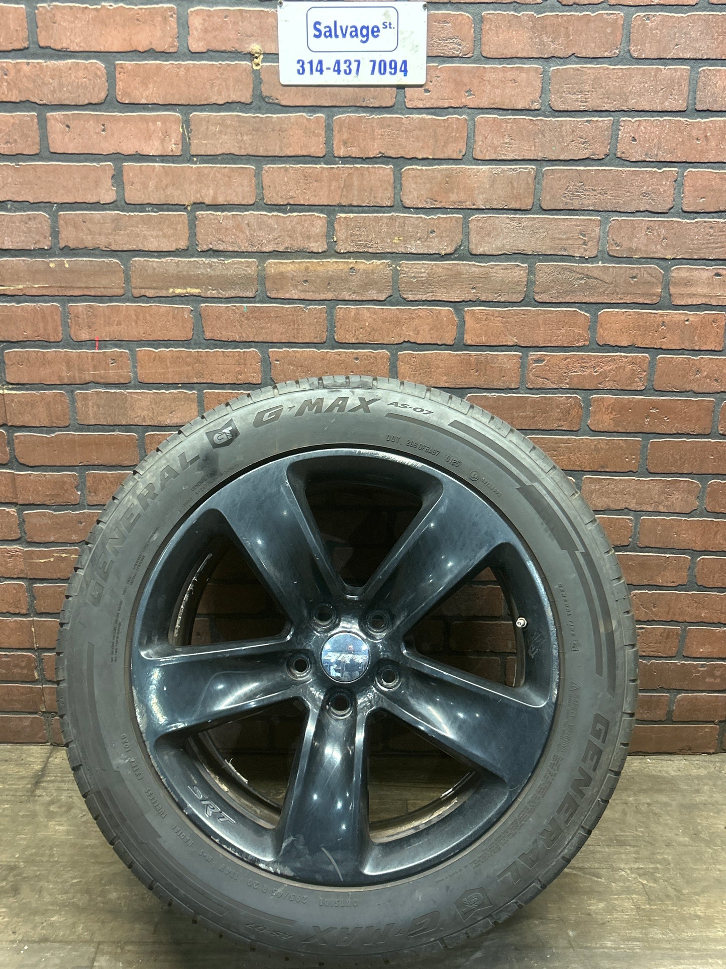 2011-2021 JEEP GRAND CHEROKEE SRT OEM BLACK WHEEL RIM/TIRE 20" 5 SPOKE 20X10