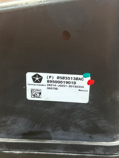 12-22 Jeep Grand Cherokee SRT Subwoofer Speaker Harman Kardon OEM 05035130AC