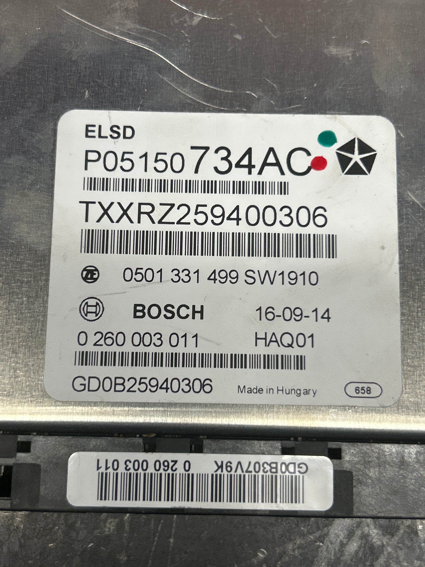 14-18 Jeep Grand Cherokee SRT Electronic Slip Differential Module P05150734AC