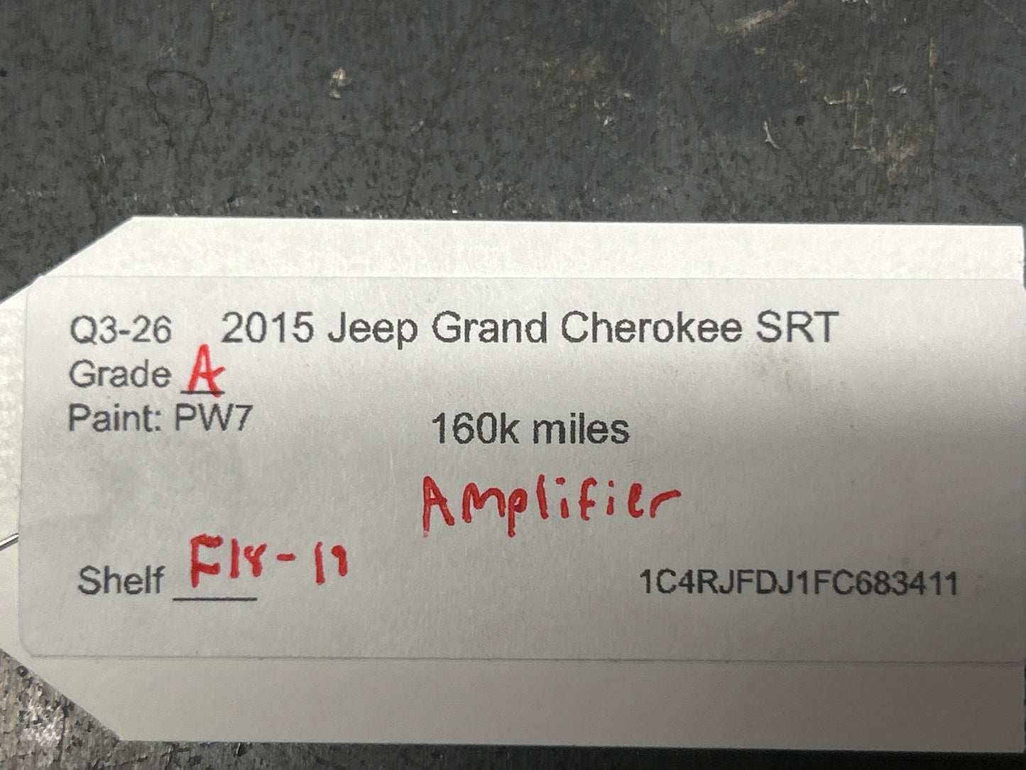 15-22 Jeep Grand Cherokee SRT Dodge Durango Radio AMP Amplifier OEM 68207346AG